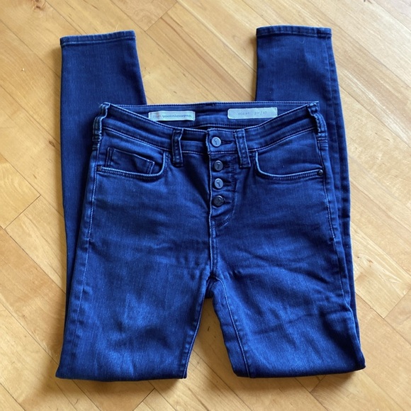 Pilcro Script Skinny Jeans - Size 27 - Dark Denim - Picture 2 of 10